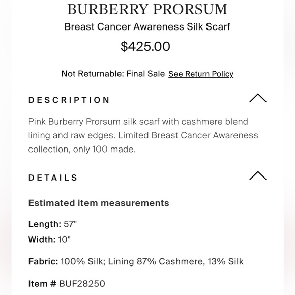 NEW Authentic BURBERRY Scarf 🔥 Pink Stole Logo Silk Cashmere - Picture 10 of 10